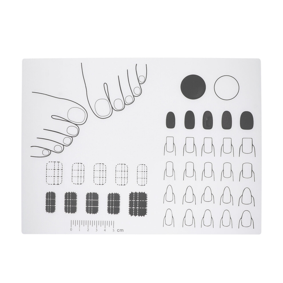 Photos - Manicure & Pedicure Tools 3Pcs Multi Acrylic Nail Practice Mat Silicone Pad for Nail Art