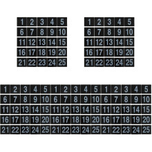 125Pcs Elegant Black Plastic Wedding Numbered Seating Signs