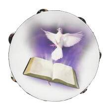 1pc Tambourine Musical Tambourine Drum Sheepskin Drumhead Round Percussion Gift