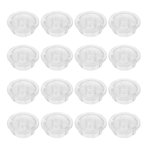 20Pcs Sleek Plastic Window Blind Bottom Rail Button Covers Dustproof