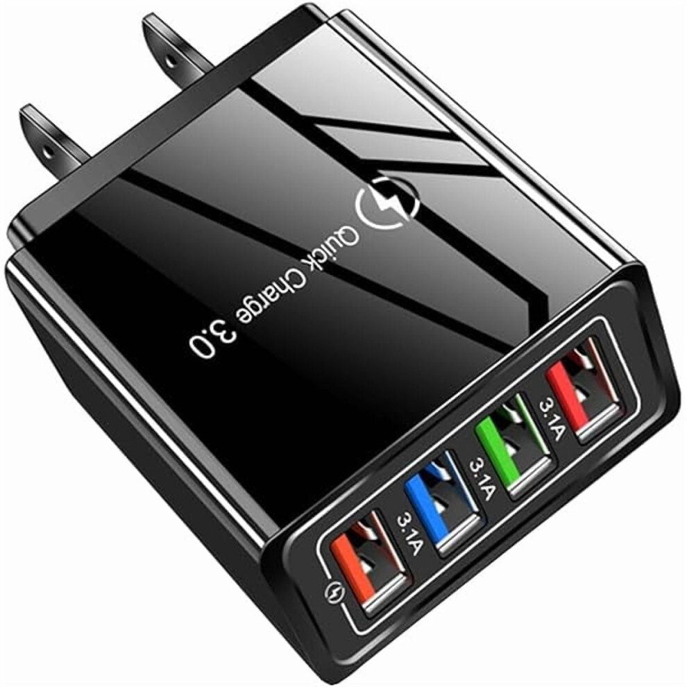 Chargex Usb Wall Charger, 4X Fast Charging, Compatible With All Smartphones (-Us) Black 9027700079939