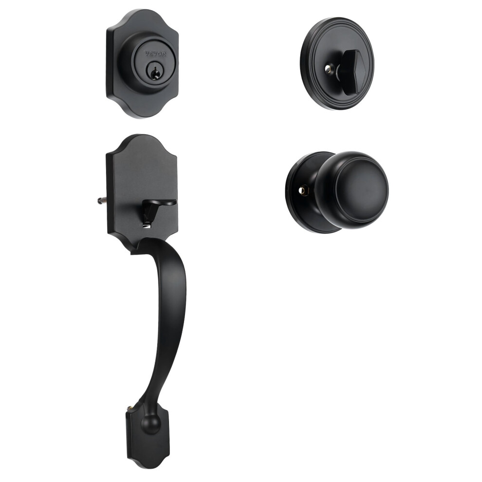 Front Door Handle And Deadbolt Set Matte Black Front Door Lock Set Knob 9027700083295