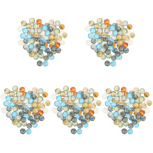 500Pcs Round Glass Cabochon Patches for DIY Jewelry Crafting Decor