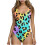 Women's Modest One-Piece Swimsuit with Tummy Control and 1