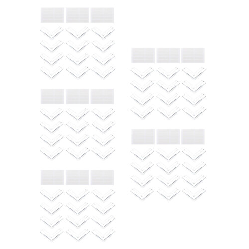 60Pcs Simple Cuttable White PVC Window Corner Protection Bumpers
