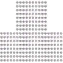 300Pcs Silver Rhinestone Alloy Buttons Decorative Dress Charms for DIY