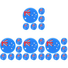 24Pcs Tennis Shock Absorber Silicone Racket Dampener with Flag Pattern