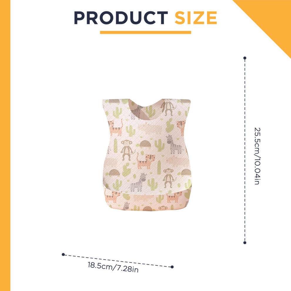 (Disposable Bib: Animal World) Waterproof Disposable Baby Bibs & Bandanas Penghui-Toys