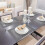 (F009-7 Single frame silver gray) 10-Pack Heatproof Non-Slip Kitchen Placemats 1