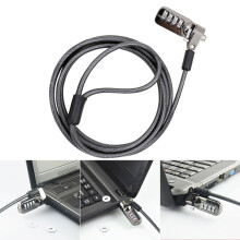 Notebook Laptop Combination Lock Security Cable 4 Digit Password Protections Anti Theft Device
