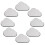 8Pcs Paper Cloud Plates White Disposable Dish Plates for Events 4