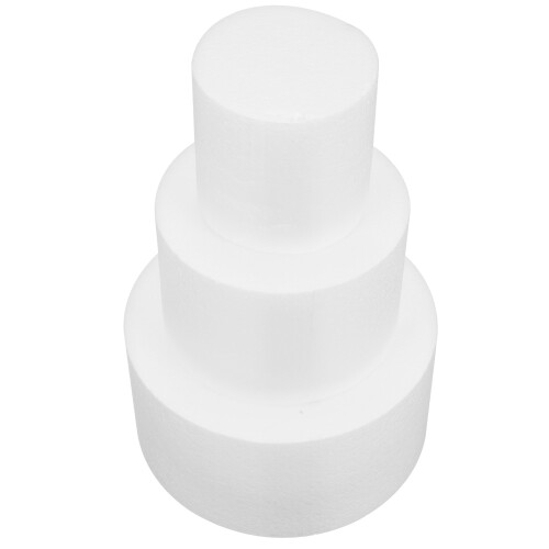 3Pcs White Foam Cake Dummies Multi-Size Cake Decorating Wedding Props 1