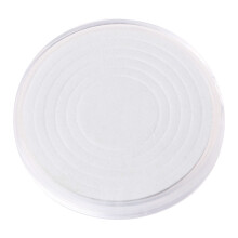 Plastic muntendoosje (46 mm) met capsulehouder en ringen in 5 verschillende maten, ideaal voor thuis, slaapkamer, bureau of boekenplank.