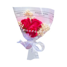 Ramo de rosas artificiales, caja con ramo de flores preservadas - Arreglo floral seco multicolor para regalos navideños, decoración del hogar y