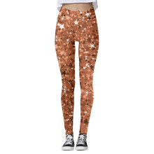 Leggings de Natal Femininas com Lantejoulas Brilhantes, Cintura Média, Alta Elasticidade, Estilo Papai Noel, Calças Justas e Confortáveis
