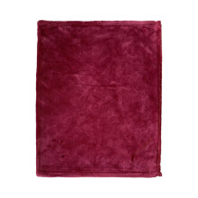 Polyester Blankets Fuzzy and Cozy Red Modern Solid for Couch, Bed, Living Room Reversible 19x27 Inches