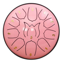 Tamburo della pioggia da esterno rosa da 25 cm a 11 toni, tamburo della pioggia da giardino, tamburo chakra della pioggia, tamburo etereo, tamburo a