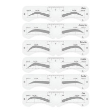 Set van 6 wenkbrauwstencils met verstelbare band - Herbruikbare wenkbrauwvormer voor make-up en microblading