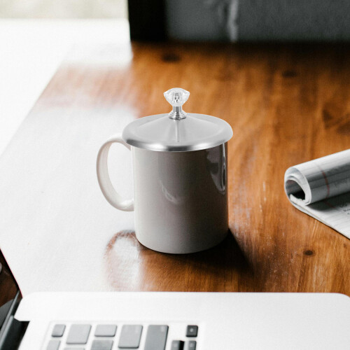 Stainless Steel Mug Lid Silver Durable Round Drink Cover for Cups 2