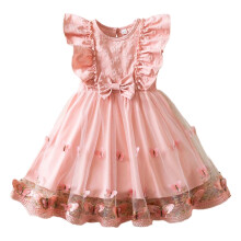 Floral Princess Dress for Girls Sleeveless Ruffle Tutu