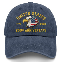 Casquette de baseball patriotique américaine, motif drapeau aigle vieilli 1
