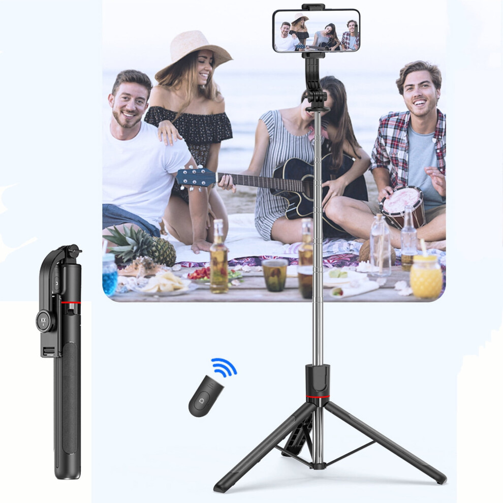 67" Bluetooth Selfie Stick & Tripod With Remote, 360 Rotatable, Extendable Pole For Android & Ios 9340959213108