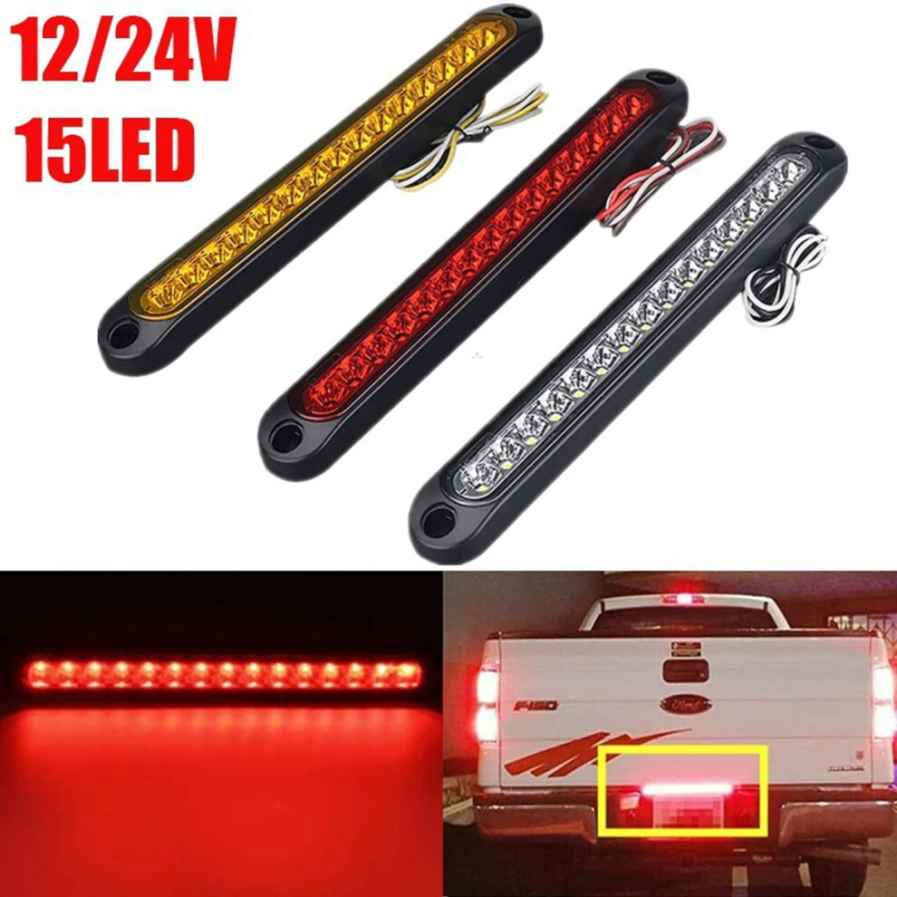 1 Pair 12V 24V 15 Led Car Trailer Identification Turn Signal Tail Strip Assembly Light 9340959213566