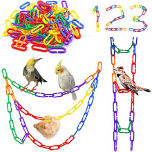 100 de zale din plastic pentru copii și animale de companie – Cleme C DIY curcubeu, compatibile cu păsări, planoare de zahăr, șobolan, papagal