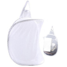 Dirty Clothes Storage Basket Up Mesh Laundry Storage Basket Collapsible Washing Bag Hanging Toy Tidy Organizer with Handle