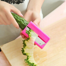 Descascador de Legumes de Plástico Rosa, Design Simples, 1 Unidade, Utensílio de Cozinha, Descascador Manual Resistente à Ferrugem, Robusto e