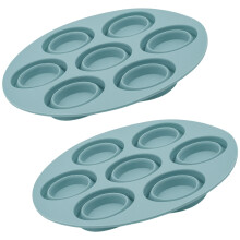 Moule à gâteau en silicone compatible avec les friteuses à air chaud, plateau de cuisson flexible en silicone antiadhésif à 7 trous