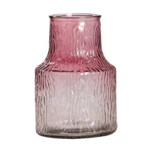 Vase à fleurs en verre rose, vase à bourgeons, pot à fleurs créatif pour hôtel