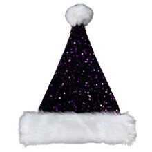 Chapéu de Papai Noel todo bordado com lantejoulas para festas de Natal e Ano Novo, acessório de fantasia de Papai Noel, presente.