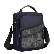 Maskovací batoh cez rameno s veľkou kapacitou, modrá nepremokavá crossbody taška, viacvreckový ležérny batoh na každý deň