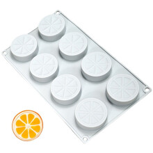 Molde de silicona de limón de 8 cavidades, molde para hornear frutas 3D, herramienta para decorar pasteles, suministros de cocina para hornear y