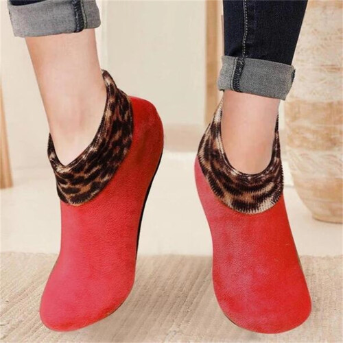 AWZXDE Calze termiche da donna, spesse, calde, imbottite, elastiche e comode per l'inverno, colore rosso.