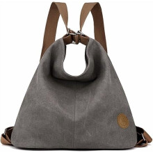 Damen-Rucksack aus Canvas, Schultertasche, lässiger Tagesrucksack, Handtasche, großes Fassungsvermögen, Tragegriff, multifunktionale Tragetasche