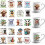 20 τεμάχια UV DTF Cup Wraps: 20 αυτοκόλλητα με αστεία ζώα (Γάτα/Σκύλος/Πάντα), αδιάβροχα, 1