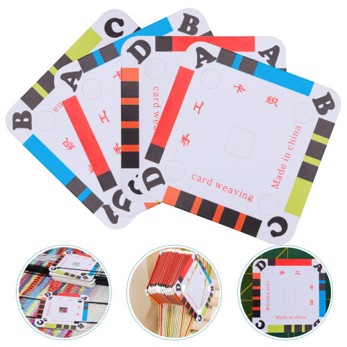 100St Gekleurde Kartonnen Weefkaarten Voor DIY Knutselprojecten 1