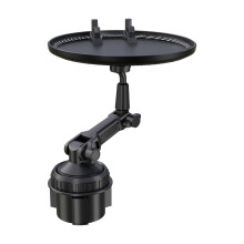 Vassoio portabicchieri per auto, tavolino per auto con alloggiamento per cellulare, vassoio per auto regolabile a 360 per mangiare, vassoio