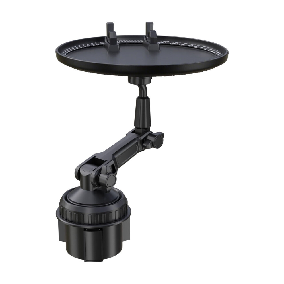 Cup Holder Tray For Car, Car Tray Table With Cell Phone Slot, 360Adjustable Car Trays For Eating, Car Cup Holder Tray Fits Most Vehicles Black 9193271042273