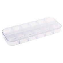 Boîte de rangement pour outils de nail art avec couvercle transparent, organisateur polyvalent et hermétique.