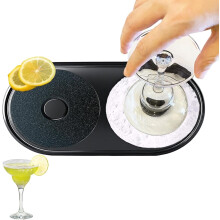 All-in-One Bar Glass Rimmer Set for Margaritas – Salt & Sugar Rimmer Tray, Compatible with Margarita Rim