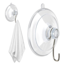 Suction Cup Hooks for Smooth Surfaces – Stainless Steel, Ideal for Bathroom, Kitchen & Glass Organization, Compatible with Smooth Walls & Glass