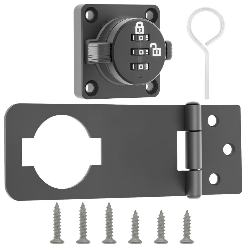 3 Digit Combination Cabinet Lock, Safety Keyless Drawer Lock, Zinc Alloy Cupboard Latch For Lockers Bookcase Office 9327961686816