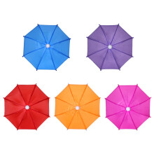 5pcs Mini Umbrella Toys Mini Solid Color Umbrella DIY Painting Gift Hanging Decorative Props for Kids(Random Color)