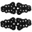 Raindrops Chinese Cloth Button Polypropylene 2 Pairs 5.1x3.7x0.6in 2