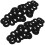 Raindrops Chinese Cloth Button Polypropylene 2 Pairs 5.1x3.7x0.6in 5