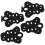 Raindrops Chinese Cloth Button Polypropylene 2 Pairs 5.1x3.7x0.6in 6