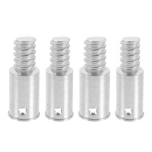 4Pièces Embouts Filetés Manche Balai Aluminium Argenté Usage